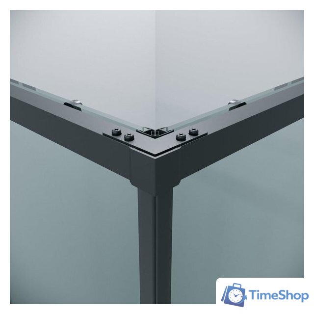 Душевой уголок Grossman Galaxy 80x80x195 300.K33.01.8080.21.00 (черный матовый/прозрачное стекло) - Изображение №4 — Интернет-магазин Time-Shop