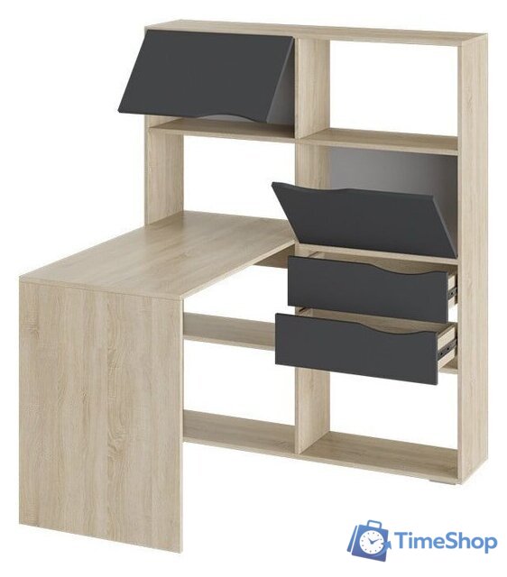 Стол Трия Письменный тип 7 (дуб сонома/графит серый) - Изображение №2 — Интернет-магазин Time-Shop