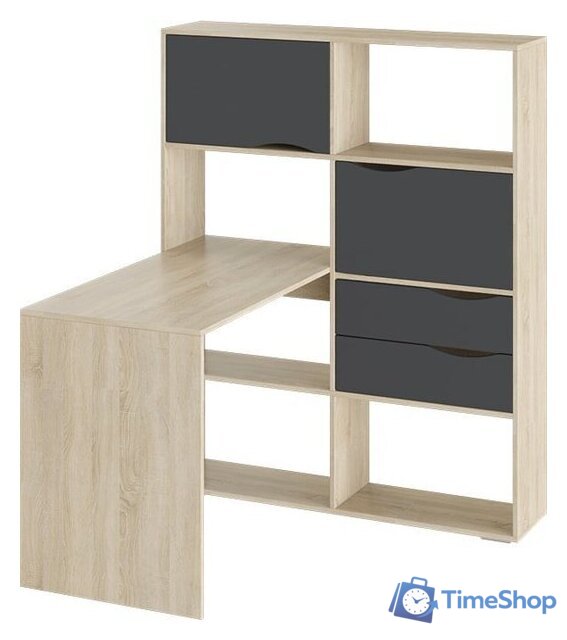 Стол Трия Письменный тип 7 (дуб сонома/графит серый) - Изображение №1 — Интернет-магазин Time-Shop