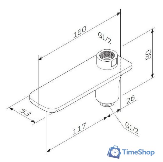 Излив AM.PM F50A70900 - Изображение №2 — Интернет-магазин Time-Shop