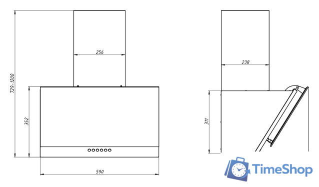 Кухонная вытяжка Elikor RX6754XB - Изображение №2 — Интернет-магазин Time-Shop