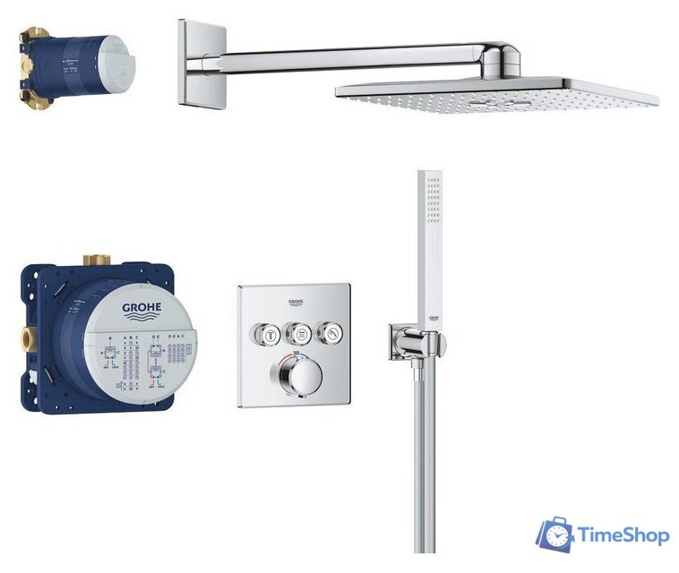 Душевая система  Grohe Vitalio SmartActive 310 Cube 34875000 - Изображение №1 — Интернет-магазин Time-Shop