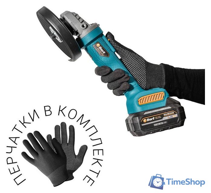Угловая шлифмашина Bort BWS-21Li-Pro (без АКБ) - Изображение №3 — Интернет-магазин Time-Shop