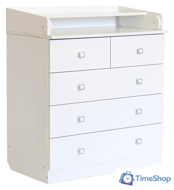 Комод Фея 1780 ЛДСП (белый) - Изображение №1 — Интернет-магазин Time-Shop