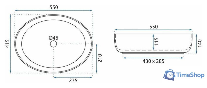 Умывальник Rea Queen (белый) - Изображение №5 — Интернет-магазин Time-Shop