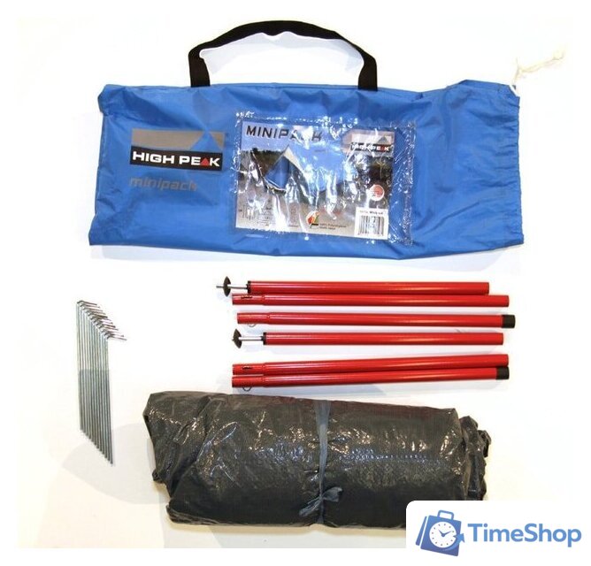 Треккинговая палатка High Peak Minipack 10155 (синий) - Изображение №6 — Интернет-магазин Time-Shop