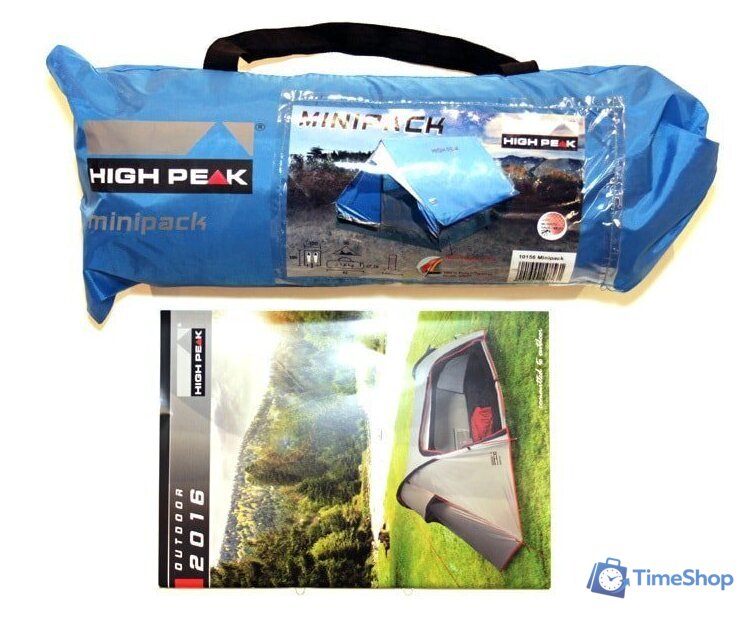 Треккинговая палатка High Peak Minipack 10155 (синий) - Изображение №7 — Интернет-магазин Time-Shop