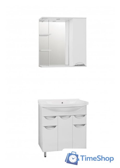  Style Line Тумба под умывальник Жасмин 80 2 ящика (для классической раковины) - Изображение №5 — Интернет-магазин Time-Shop