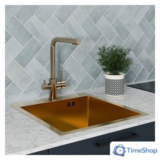 Кухонная мойка Floracio Steel F.4651.GD - Изображение №2 — Интернет-магазин Time-Shop