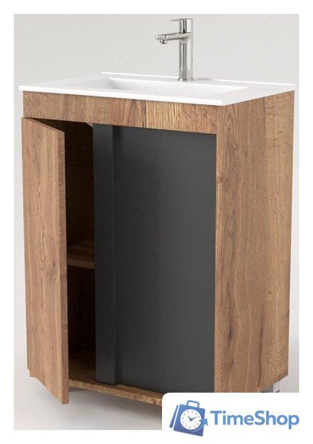  Дабер Тумба под умывальник 013 WeltWasser Deilbach 7517-60 Т13.6W.0.22 (дуб галифакс/серый) - Изображение №2 — Интернет-магазин Time-Shop