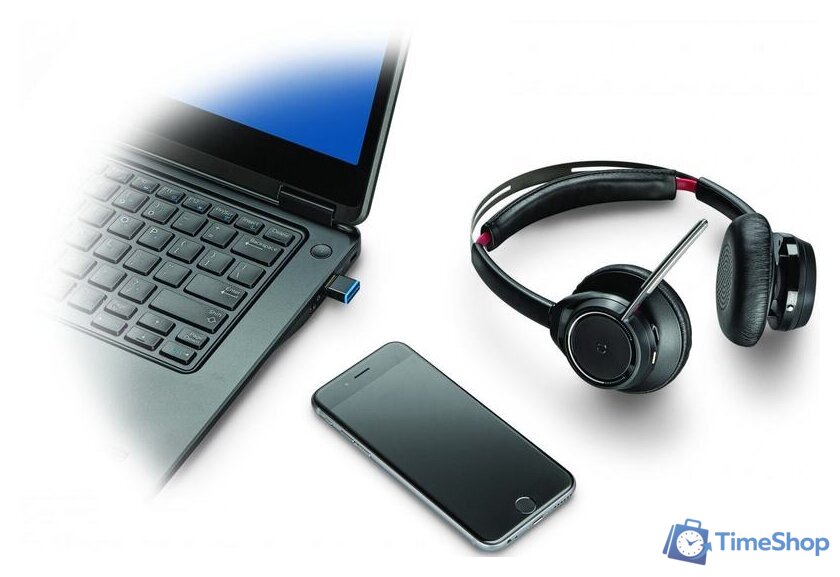 Офисная гарнитура Plantronics Voyager Focus UC PL-B825M - Изображение №10 — Интернет-магазин Time-Shop