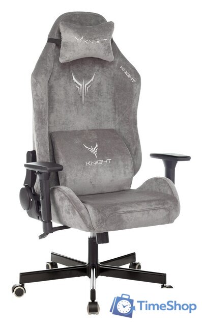 Игровое (геймерское) кресло Knight N1 Fabric Light-19 (серый) - Изображение №1 — Интернет-магазин Time-Shop
