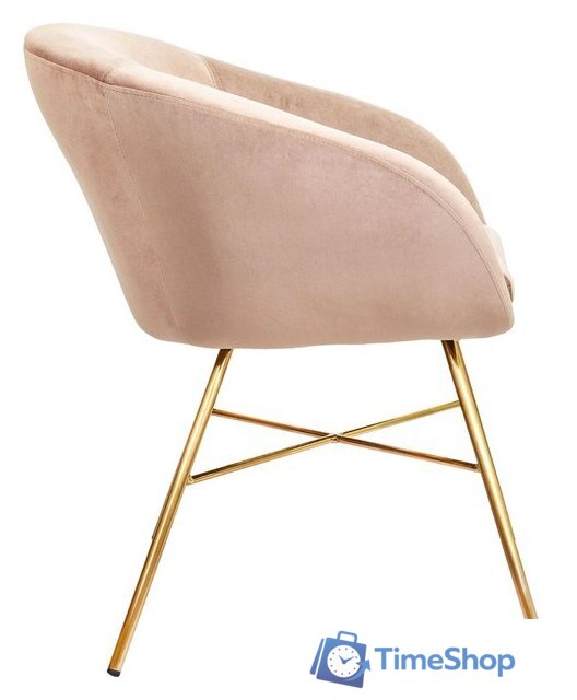 Стул с подлокотниками AksHome Amur (светло-коричневый велюр/золото) - Изображение №3 — Интернет-магазин Time-Shop