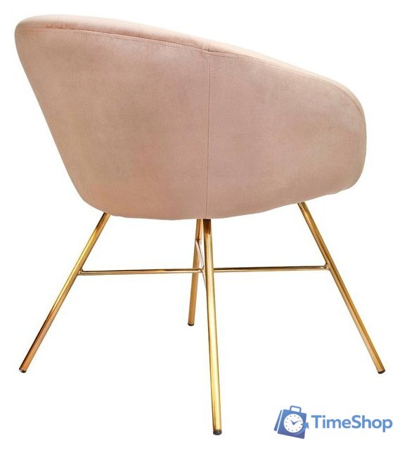 Стул с подлокотниками AksHome Amur (светло-коричневый велюр/золото) - Изображение №4 — Интернет-магазин Time-Shop