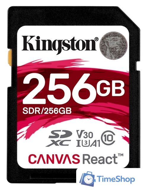 Карта памяти Kingston Canvas React SDR/256GB SDXC 256GB - Изображение №1 — Интернет-магазин Time-Shop