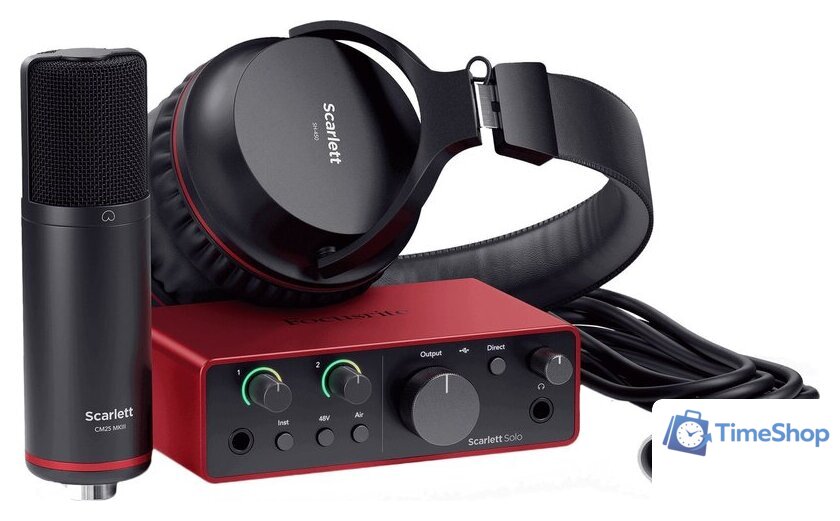 Комплект для звукозаписи Focusrite Scarlett Solo Studio (4-е поколение) - Изображение №1 — Интернет-магазин Time-Shop