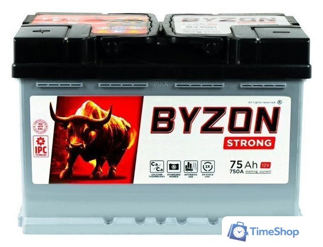 Автомобильный аккумулятор BYZON Strong L+ (75 А·ч) - Изображение №1 — Интернет-магазин Time-Shop