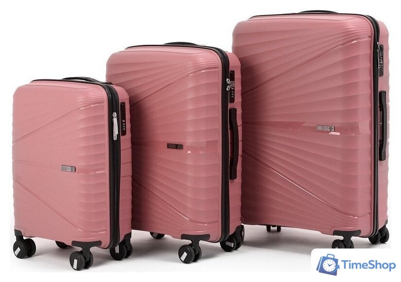 Чемодан-спиннер Pride PP-9702 (L, пудровый) - Изображение №11 — Интернет-магазин Time-Shop