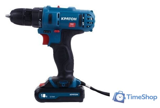 Дрель-шуруповерт Кратон CD-18-Li-2.0 31101057 (с 2-мя АКБ 2 Ач, кейс, оснастка) - Изображение №4 — Интернет-магазин Time-Shop