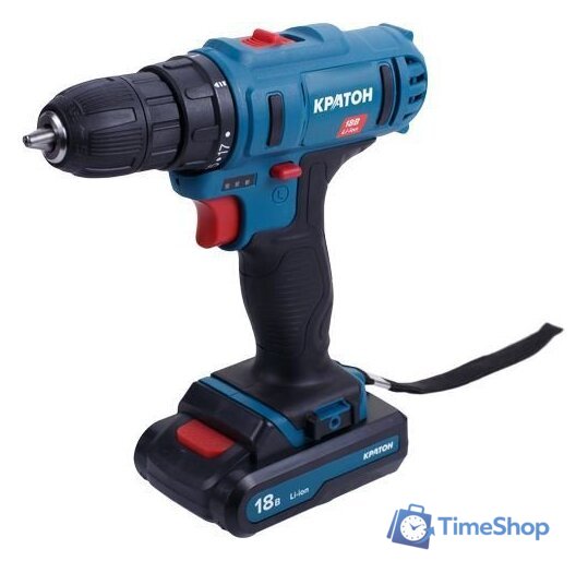 Дрель-шуруповерт Кратон CD-18-Li-2.0 31101057 (с 2-мя АКБ 2 Ач, кейс, оснастка) - Изображение №2 — Интернет-магазин Time-Shop