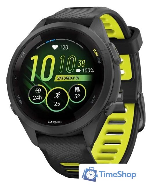 Умные часы Garmin Forerunner 265S (черный/желтый) - Изображение №1 — Интернет-магазин Time-Shop