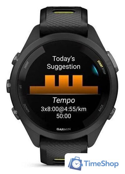 Умные часы Garmin Forerunner 265S (черный/желтый) - Изображение №4 — Интернет-магазин Time-Shop