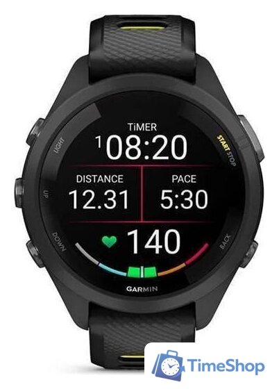 Умные часы Garmin Forerunner 265S (черный/желтый) - Изображение №2 — Интернет-магазин Time-Shop
