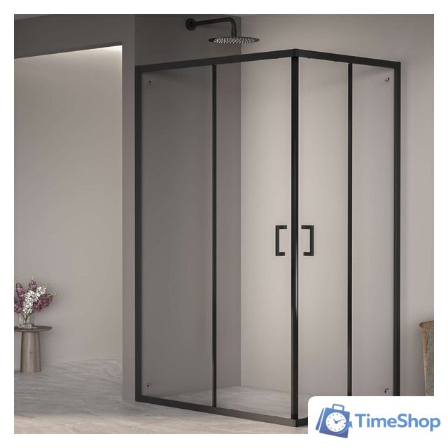 Душевой уголок RGW PA-040B 3508104092-14 90x120 (черный/прозрачное стекло) - Изображение №1 — Интернет-магазин Time-Shop