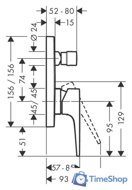 Смеситель Hansgrohe Metropol 32545340 (черный хром) - Изображение №5 — Интернет-магазин Time-Shop