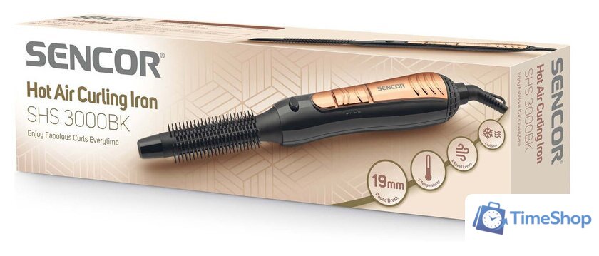 Круглая  плойка Sencor SHS 3000BK - Изображение №2 — Интернет-магазин Time-Shop