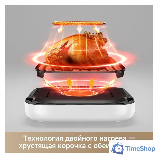 Аэрогриль (аэрофритюрница) Trouver Air Fryer FD10s Pro 6L (белый) - Изображение №9 — Интернет-магазин Time-Shop