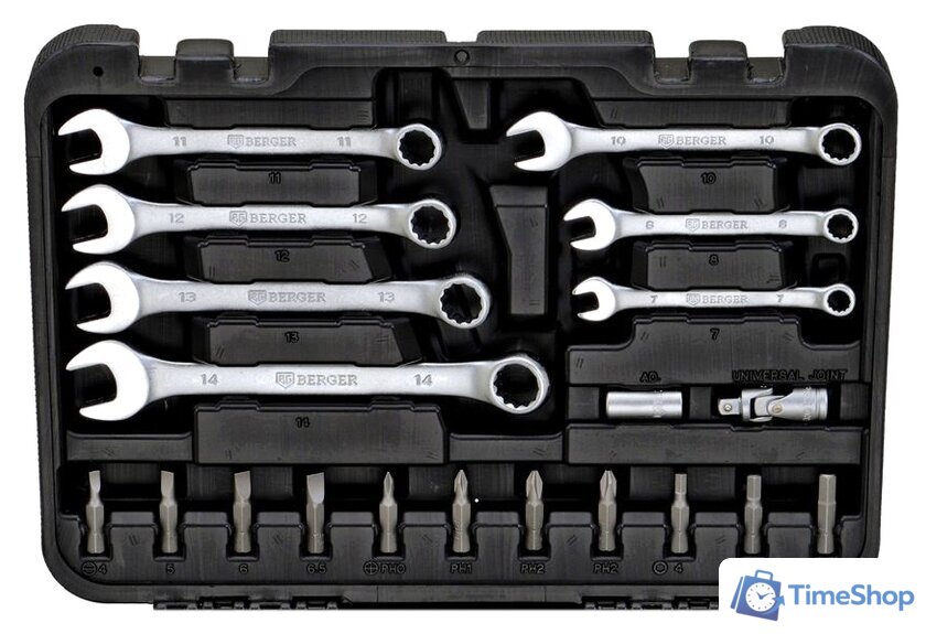 Универсальный набор инструментов Berger BG045-14 (45 предметов) - Изображение №2 — Интернет-магазин Time-Shop
