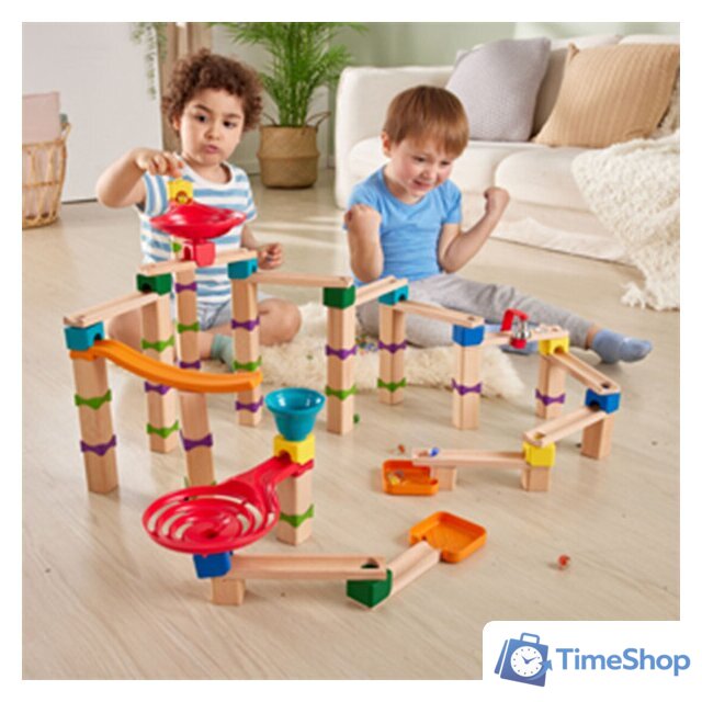 Конструктор Hape Tricks n Twists Marble Track E1100 - Изображение №8 — Интернет-магазин Time-Shop