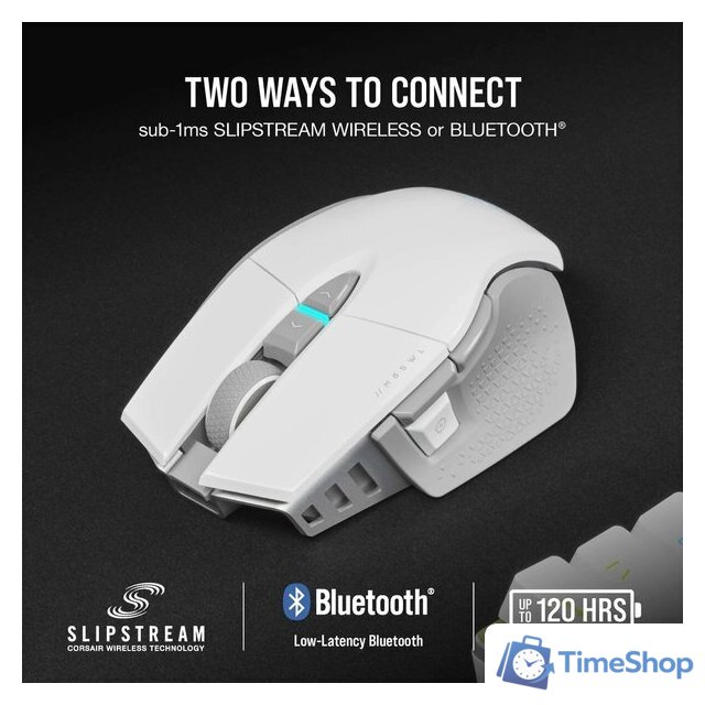 Игровая мышь Corsair M65 RGB Ultra Wireless (белый) - Изображение №3 — Интернет-магазин Time-Shop