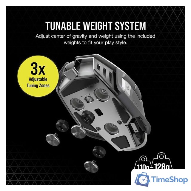 Игровая мышь Corsair M65 RGB Ultra Wireless (белый) - Изображение №6 — Интернет-магазин Time-Shop