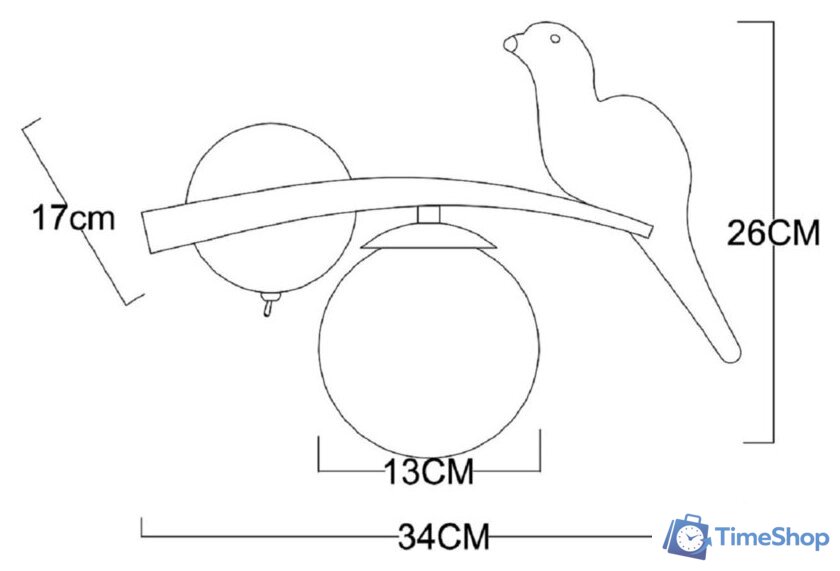 Бра Arte Lamp Eltanin A3422AP-1GO - Изображение №2 — Интернет-магазин Time-Shop