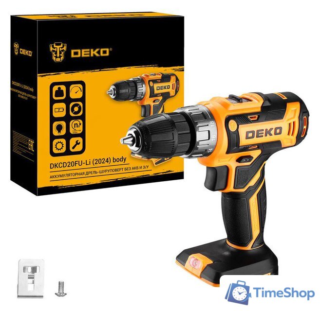 Дрель-шуруповерт Deko DKCD20FU-Li 2024 063-4454 (без АКБ) - Изображение №1 — Интернет-магазин Time-Shop