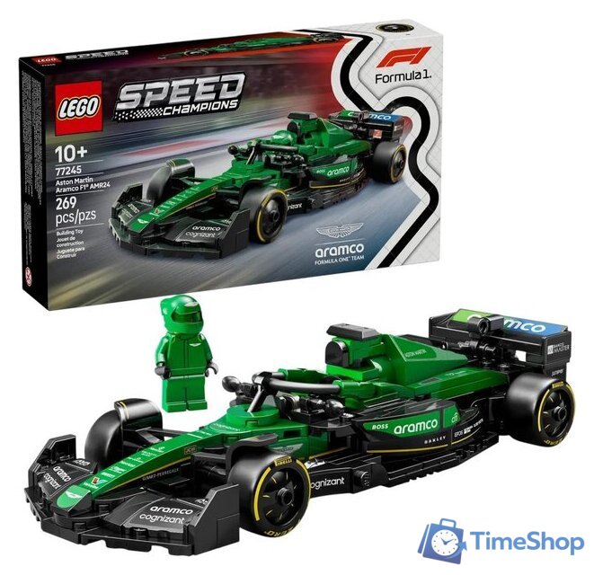 Конструктор LEGO Speed Champions 77245 Гоночный автомобиль Aston Martin Aramco F1 AMR24 - Изображение №1 — Интернет-магазин Time-Shop