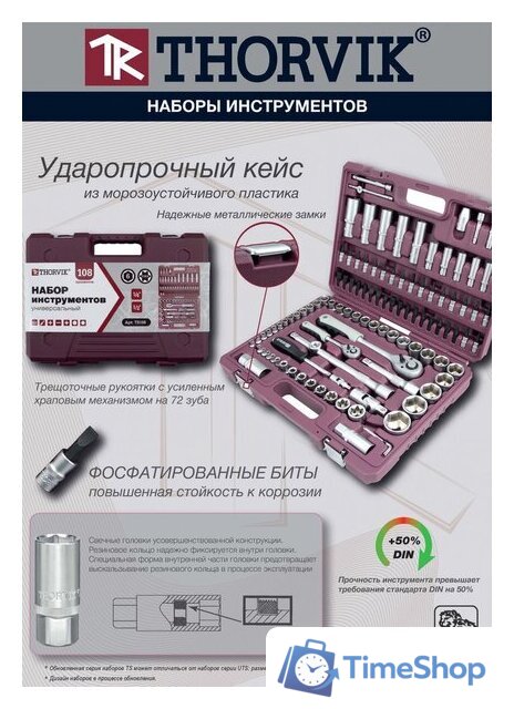 Набор домашнего мастера Thorvik TS082 (82 предмета) - Изображение №5 — Интернет-магазин Time-Shop