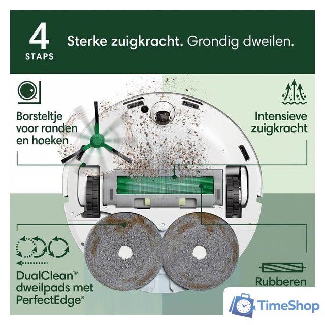 Робот-пылесос iRobot Roomba Plus 505 Combo Robot + AutoWash Dock (белый) - Изображение №7 — Интернет-магазин Time-Shop