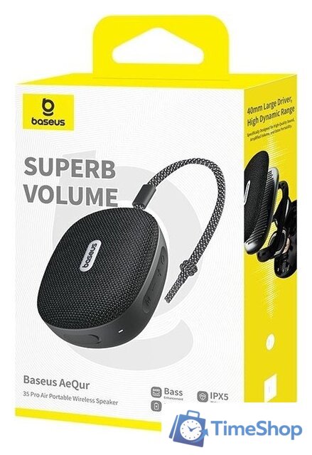 Беспроводная колонка Baseus AeQur 35 Pro Air Portable Wireless Speaker - Изображение №17 — Интернет-магазин Time-Shop