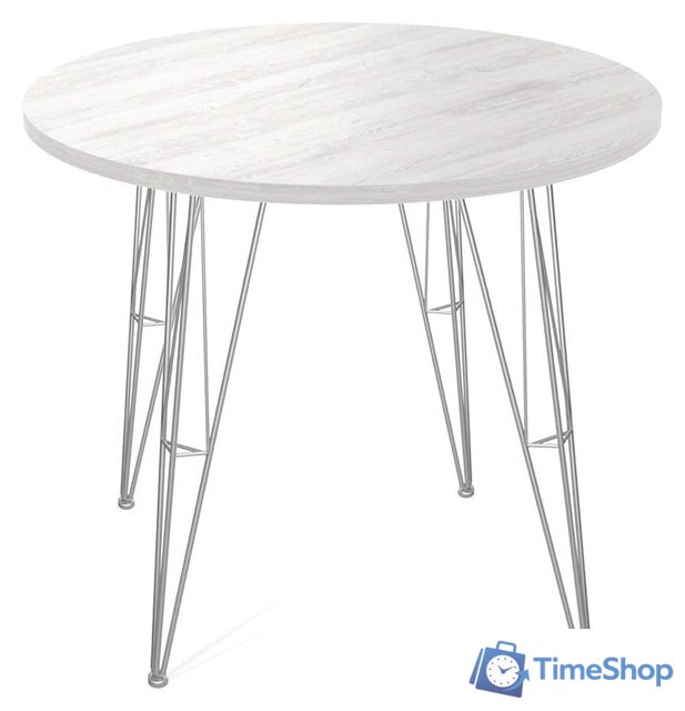 Кухонный стол Sheffilton SHT-TU10/80 ЛДСП (хром лак/сосна касцина) - Изображение №1 — Интернет-магазин Time-Shop