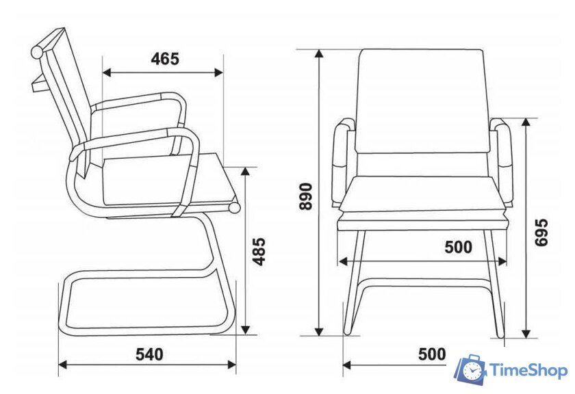 Офисный стул Бюрократ CH-993-Low-V (красный/низкая спинка/хром) - Изображение №3 — Интернет-магазин Time-Shop