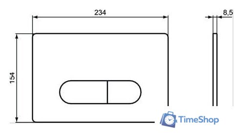 Панель смыва Ideal Standard ProSys Oleas SmartFlush M1 R0117AC (белый) - Изображение №2 — Интернет-магазин Time-Shop