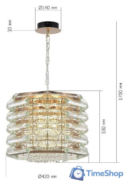 Подвесная люстра ST Luce SL6137.203.08 - Изображение №6 — Интернет-магазин Time-Shop