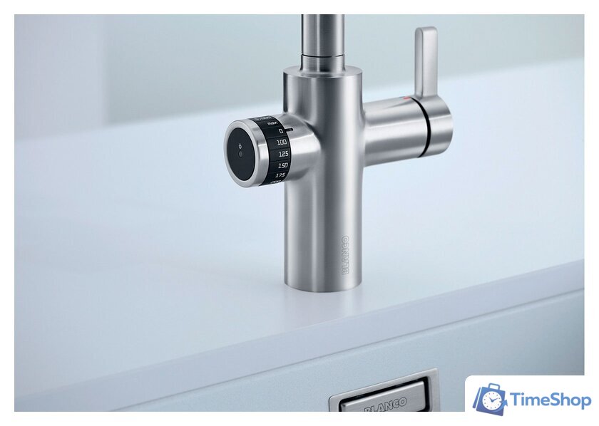 Смеситель Blanco Evol-S Volume с дозатором воды (рычаг справа, хром) - Изображение №6 — Интернет-магазин Time-Shop