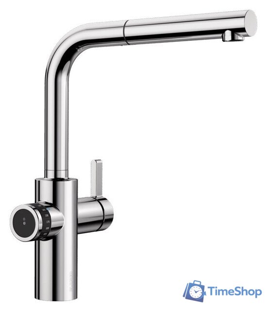 Смеситель Blanco Evol-S Volume с дозатором воды (рычаг справа, хром) - Изображение №1 — Интернет-магазин Time-Shop