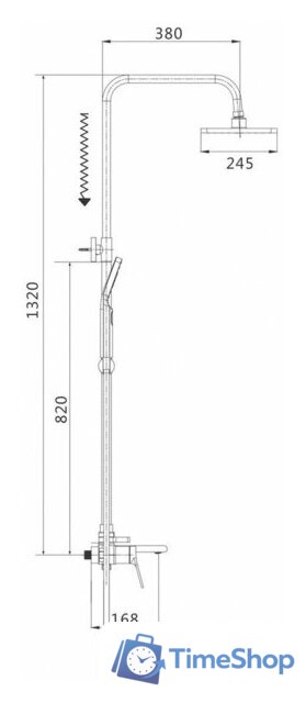 Душевая система  Shevanik S8336H - Изображение №2 — Интернет-магазин Time-Shop