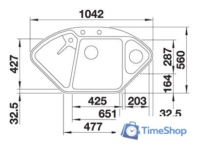 Кухонная мойка Blanco Delta II-F 525868 (черный) - Изображение №1 — Интернет-магазин Time-Shop