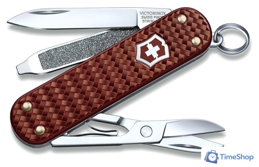 Нож-брелок Victorinox Classic Precious Alox 0.6221.4011G (коричневый) - Изображение №1 — Интернет-магазин Time-Shop